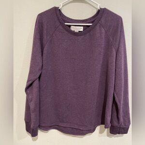 Women’s Live Love Lounge washed purple long sleeve super soft top. Size …